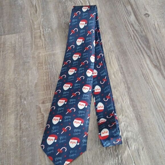 Christmas Necktie Christmas Party Fun Christmas Theme Print Tie Santa NEW - Picture 2 of 6